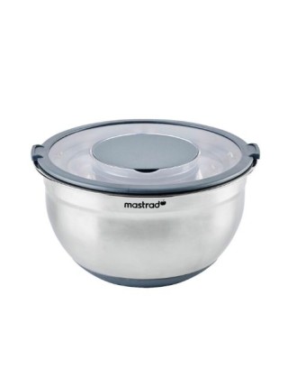 Bol pentru mixare, din otel inoxidabil, cu capac, 20 cm - MASTRAD